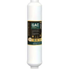 Water Global Su Arıtma Filtresi Gac Aktif Karbon Filtre Kapalı Kasa Uyumlu 12'' Inline Klor Tat Koku Giderici
