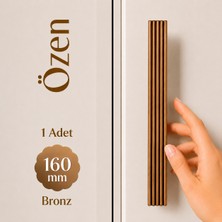 Badem10 Özen Bronz Çizgili Metal Mobilya Dolap Çekmece Kulpu 160 mm 16 cm Modern Dekoratif Kulp Kulbu
