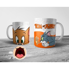 Pixxa Tom ve Jerry - Jerry Tabanı Ağız Desenli Kupa Bardak