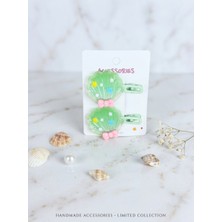 Happy Aksesuar Istiridye Figürlü Çocuk Mika Pens Toka (6 Cm)