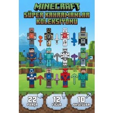 Farbu Oyuncak Minecraft 12 Karakter 10 Aksesuar 22 Parça Çocuk Figür Oyun Seti