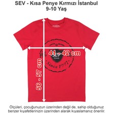 Sev Okulları Kısa Penye Kırmızı Istanbul 9-10 Yaş