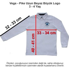 Vega Okulları Pike Uzun Beyaz Büyük Logo 3-4 Yaş