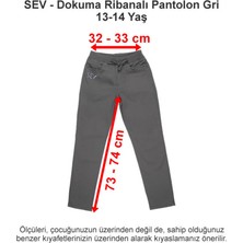 Sev Okulları Dokuma Ribanalı Pantolon Gri 13-14 Yaş