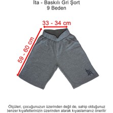 Ita Okulları Baskılı Gri Şort 9 Beden