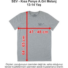 Sev Okulları Kısa Penye Açık Gri Melanj 13-14 Yaş