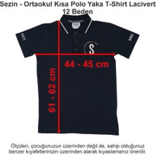 Özel Sezin Okulu Ortaokul Kısa Polo Yaka T-Shirt Lacivert 12 Beden