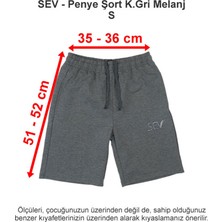 Sev Okulları Penye Şort Koyu Gri Melanj S