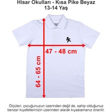 Hisar Okulları Kısa Pike Beyaz 13-14 Yaş