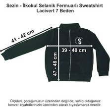 Özel Sezin Okulu Ilkokul Selanik Fermuarlı Sweatshirt Lacivert 7 Beden