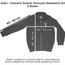 Özel Sezin Okulu Ortaokul Selanik Fermuarlı Sweatshirt Gri S Beden