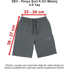 Sev Okulları Penye Şort Koyu Gri Melanj 4-5 Yaş