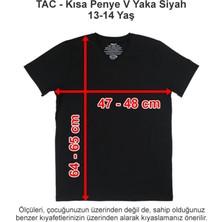Özel Tarsus Amerikan Koleji Kısa Penye V Yaka Siyah 13-14 Yaş