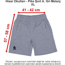 Hisar Okulları Pike Şort Açık Gri Melanj Xl