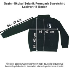 Özel Sezin Okulu Ilkokul Selanik Fermuarlı Sweatshirt Lacivert 11 Beden