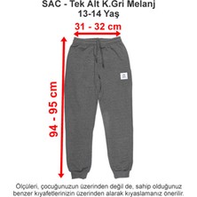 Sev Amerikan Koleji Tek Alt Koyu Gri Melanj 3 Iplik 13-14 Yaş