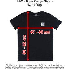 Sev Amerikan Koleji Kısa Penye Siyah 13-14 Yaş