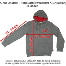 Kıraç Okulları Fermuarlı Sweatshirt Koyu Gri Melanj 8 Beden