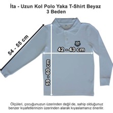 Ita Okulları Uzun Kol Polo Yaka T-Shirt Beyaz 3 Beden