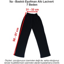 Ita Okulları Baskılı Eşofman Altı Lacivert 7 Beden