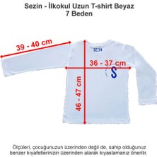 Özel Sezin Okulu Ilkokul Uzun T-Shirt Beyaz 7 Beden