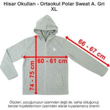 Hisar Okulları Ortaokul Polar Sweat Açık Gri Xl