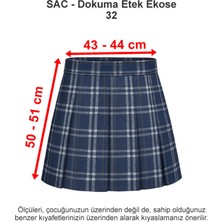 Sev Amerikan Koleji Dokuma Etek Ekose 32