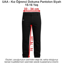 Üsküdar Amerikan Lisesi Kız Öğrenci Dokuma Pantolon Siyah 15-16 Yaş