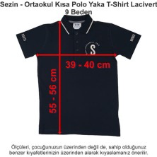 Özel Sezin Okulu Ortaokul Kısa Polo Yaka T-Shirt Lacivert 9 Beden