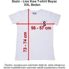 Özel Sezin Okulu Lise Kısa T-Shirt Beyaz Xxl