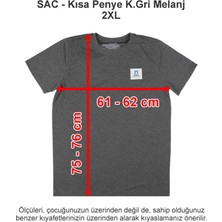 Sev Amerikan Koleji Kısa Penye Koyu Gri Melanj 2xl