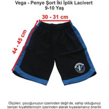 Vega Okulları Penye Şort Iki Iplik Lacivert 9-10 Yaş