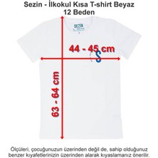 Özel Sezin Okulu Ilkokul Kısa T-Shirt Beyaz 12 Beden