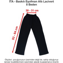 Ita Okulları Baskılı Eşofman Altı Lacivert 8 Beden