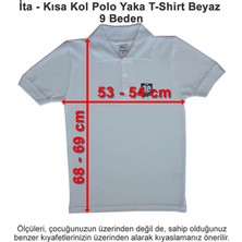 Ita Okulları Kısa Kol Polo Yaka T-Shirt Beyaz 9 Beden