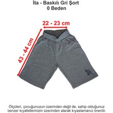 Ita Okulları Baskılı Gri Şort 0 Beden