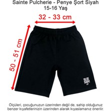 Sainte Pulcherie Penye Şort Siyah 15-16 Yaş
