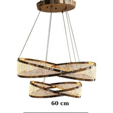 GN Gen Aydınlatma  Modern Tasarım Sonsuzluk Motifli LED Halka Avize - Rose Gold