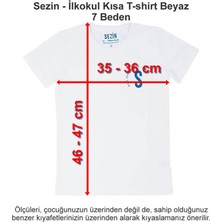 Özel Sezin Okulu Ilkokul Kısa T-Shirt Beyaz 7 Beden