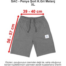 Sev Amerikan Koleji Penye Şort Koyu Gri Melanj Xl