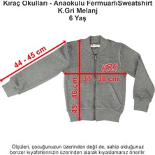 Kıraç Okulları Anaokulu Fermuarlı Sweatshirt Koyu Gri Melanj 6 Yaş