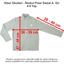 Hisar Okulları Ilkokul Polar Sweat Açık Gri 4-5 Yaş