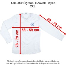 Özel Izmir Amerikan Koleji Kız Öğrenci Gömlek Beyaz 2xl