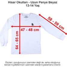 Hisar Okulları Uzun Penye Beyaz 13-14 Yaş