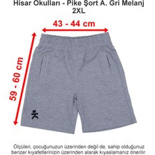 Hisar Okulları Pike Şort Açık Gri Melanj 2xl