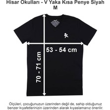 Hisar Okulları V Yaka Kısa Penye Siyah M