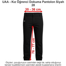 Üsküdar Amerikan Lisesi Kız Öğrenci Dokuma Pantolon Siyah 28