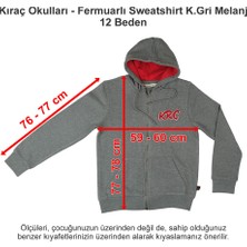 Kıraç Okulları Fermuarlı Sweatshirt Koyu Gri Melanj 12 Beden