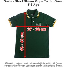 Oasis International School Short Sleeve Pique T-Shirt Green 5-6 Age