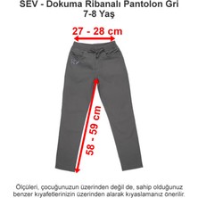 Sev Okulları Dokuma Ribanalı Pantolon Gri 7-8 Yaş